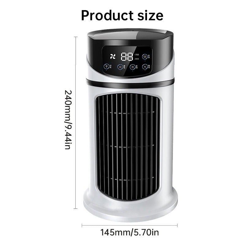 Six - speed timed silent AC cooling fan, new mini portable AC, USB air cooler, bladeless electric fan. by eprolo