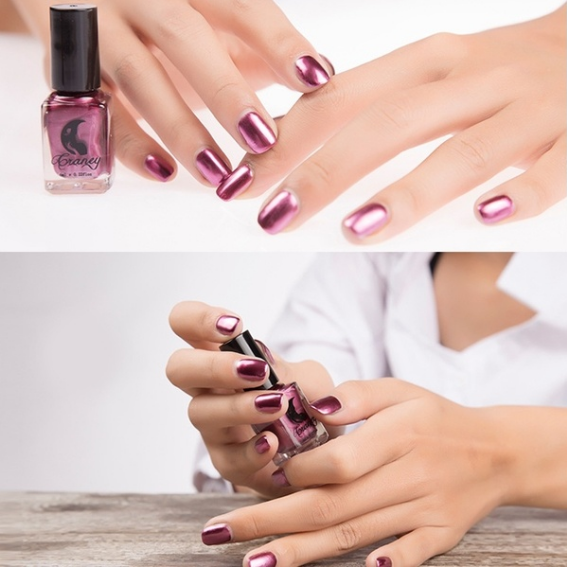 14 Color 6ML Women Fashion Sexy New Metallics Nail Polish Mirror Nail Polish Beauty Makeup Accessories by eprolo