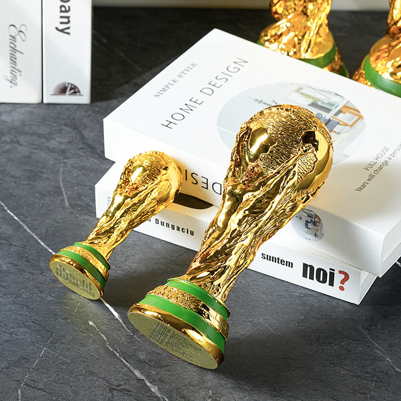 Qatar World Cup model ornament Hercules Cup trophy football fan commemorative decoration by eprolo