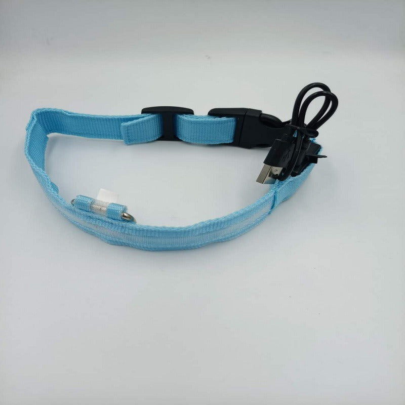 Led Pet Collar Glow Collar Pet Belt Mesh Rechargeable Neck Ring Usb Rechargeable Dog Cord Collar Battery by eprolo