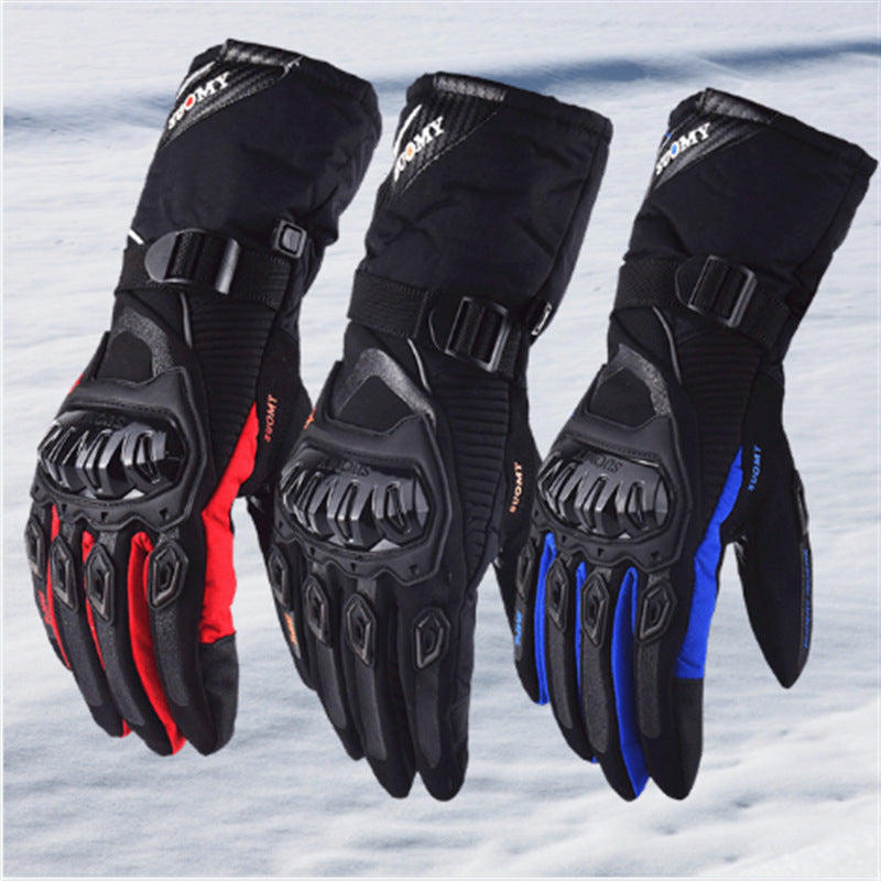 Motorcycle waterproof, windproof, warm winter touch-screen motorcycle riding gloves hand guards anti-fall thick long gloves by eprolo