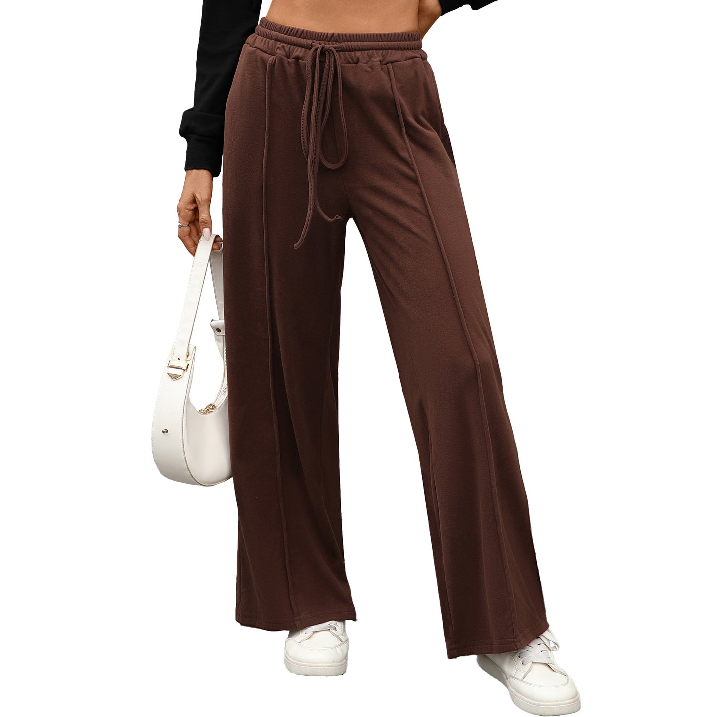 Drawstring pocket loose pants for women by eprolo
