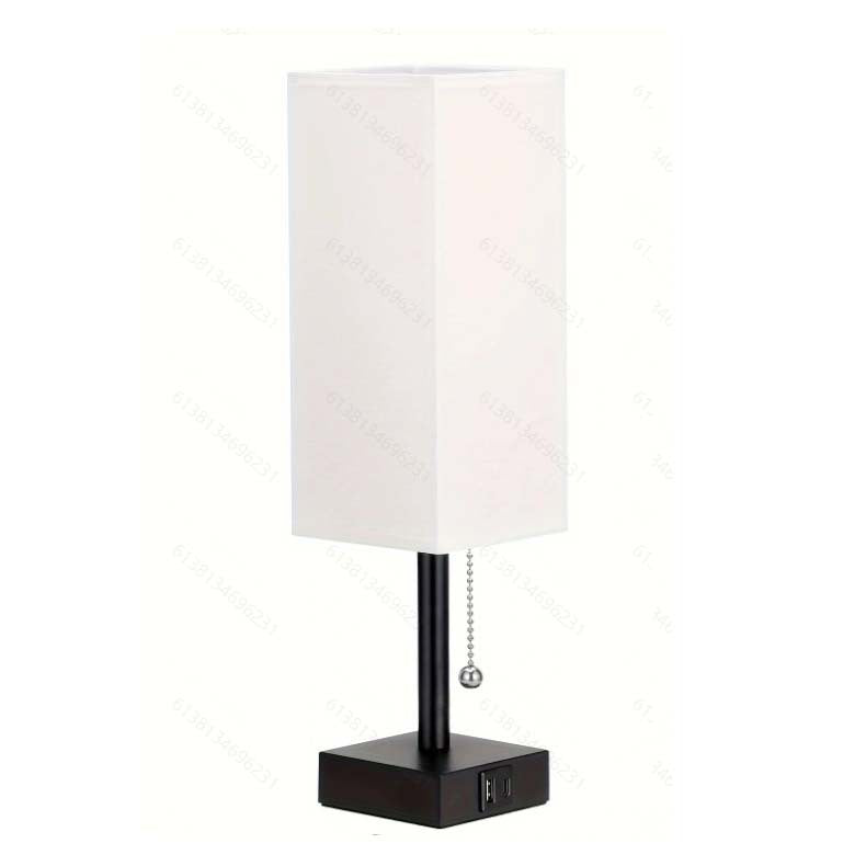 Linen 90 square desk lamp zipper switch three color temperature variable light A+C USB charging by eprolo