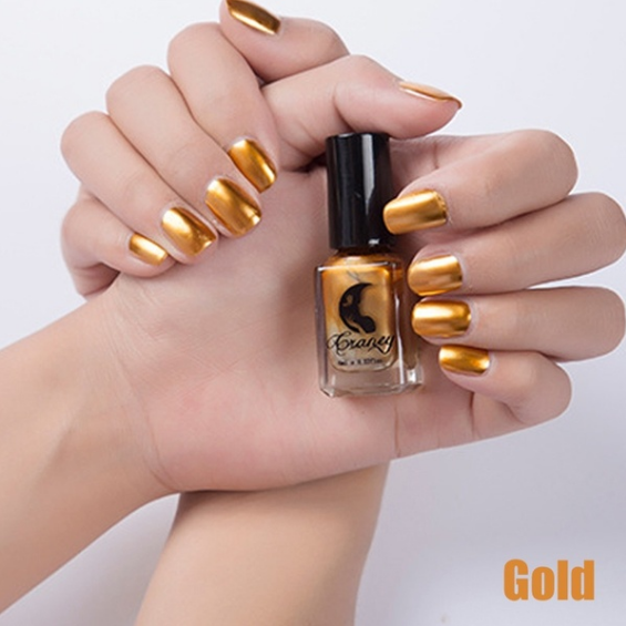 14 Color 6ML Women Fashion Sexy New Metallics Nail Polish Mirror Nail Polish Beauty Makeup Accessories by eprolo
