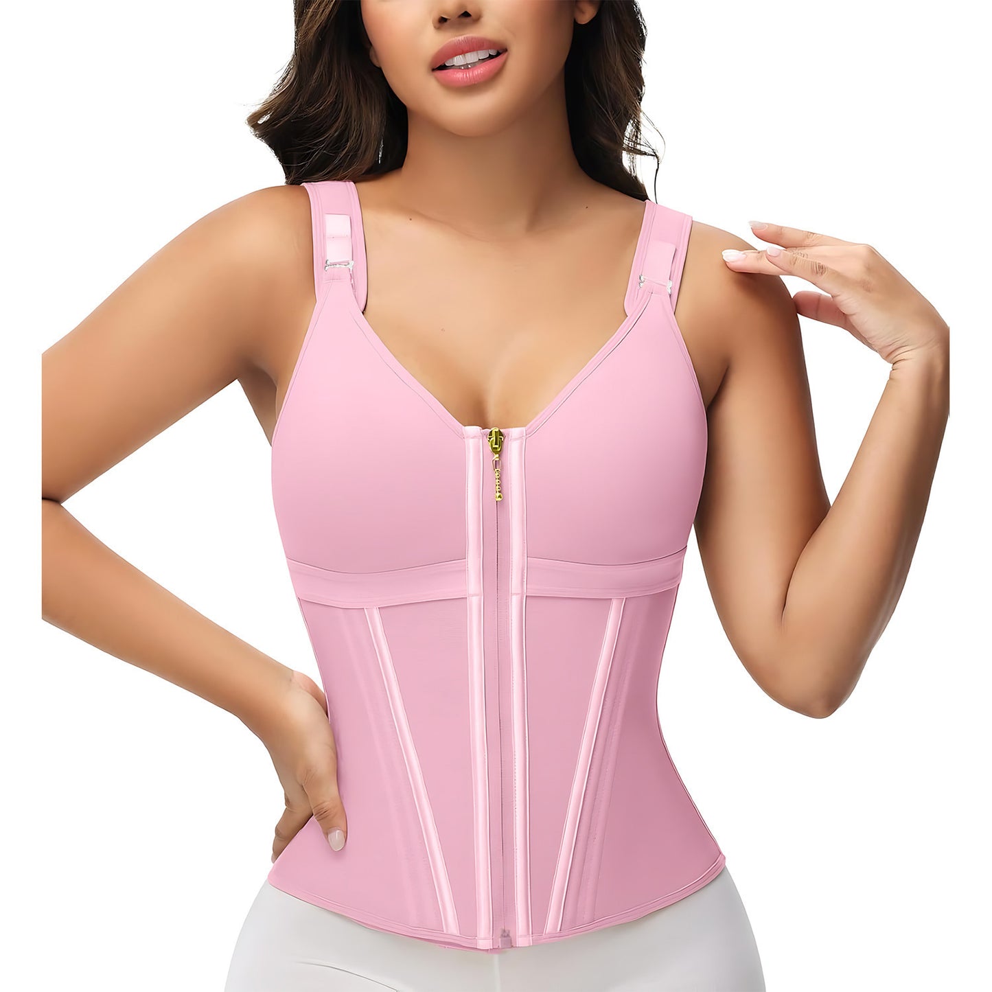 Mesh 15-Bone Support Shaping Vest, Slimming Waist Cincher, Body Shaper by eprolo