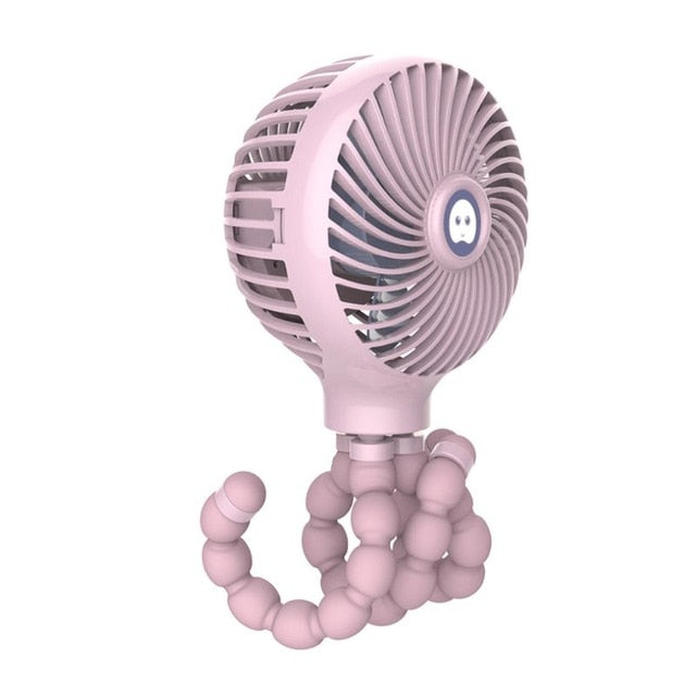 Mini Portable Hanging Octopus Shape Stand Adjustable Handheld USB Charging Fan Cooler by eprolo