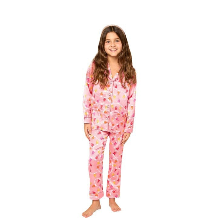American Christmas pajamas set printed home clothes for women