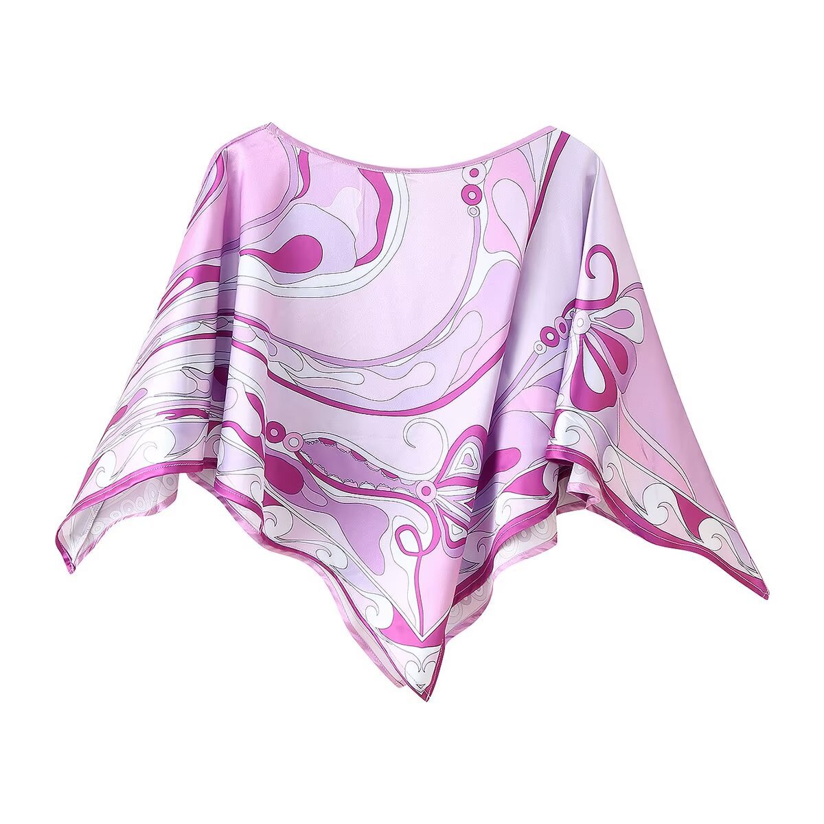 Positioning printed polyester top+skirt set by eprolo