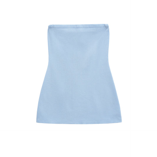 Knitted strapless and hollowed out pants set by eprolo