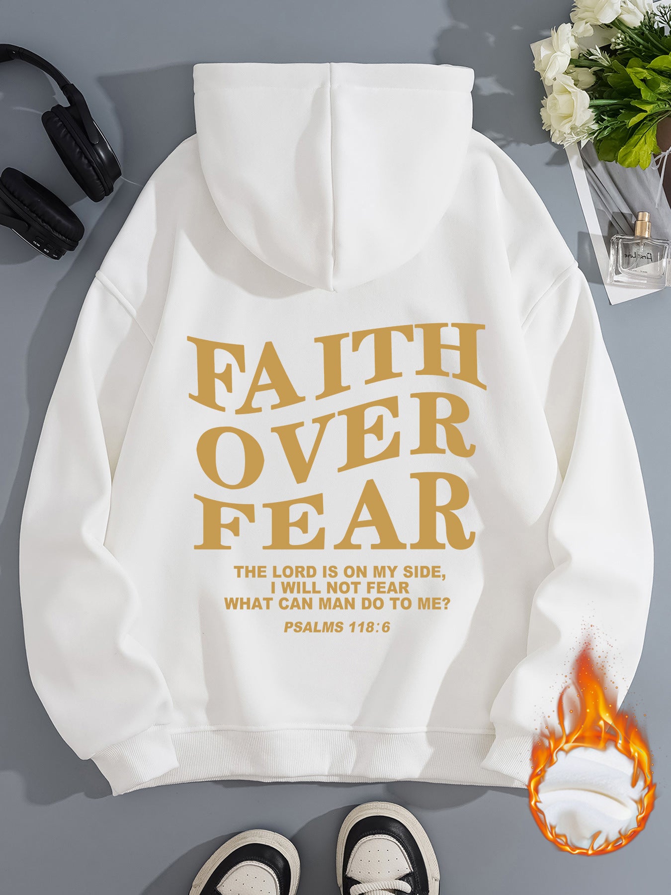 FAITH OVER FEAR Women's Hoodie by eprolo
