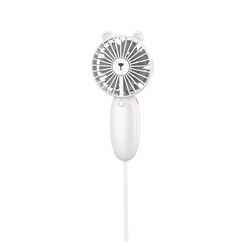 Cute New Double-Layer Twelve-Leaf Handheld Charging Silent USB Mini Fan by eprolo