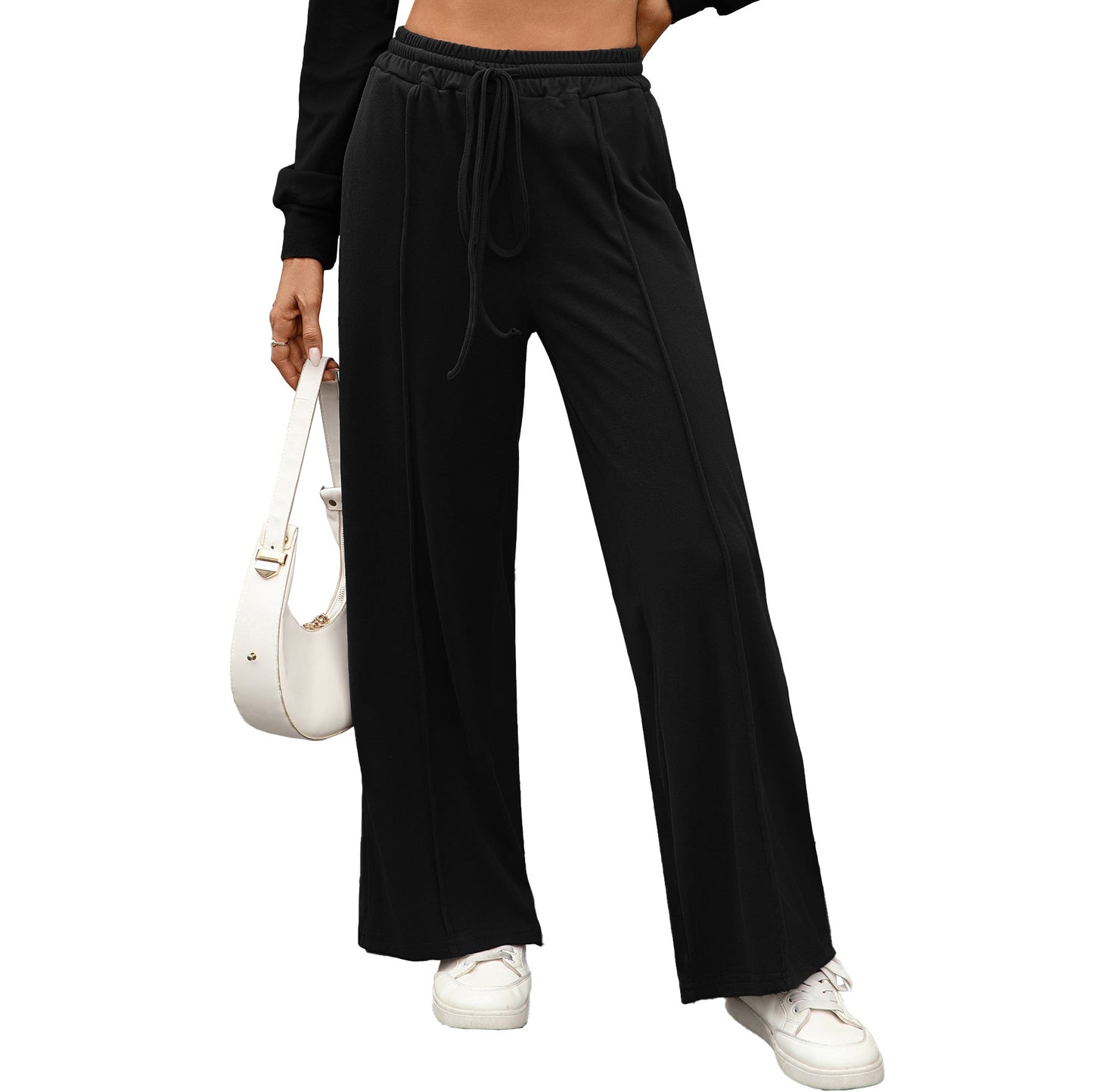 Drawstring pocket loose pants for women by eprolo