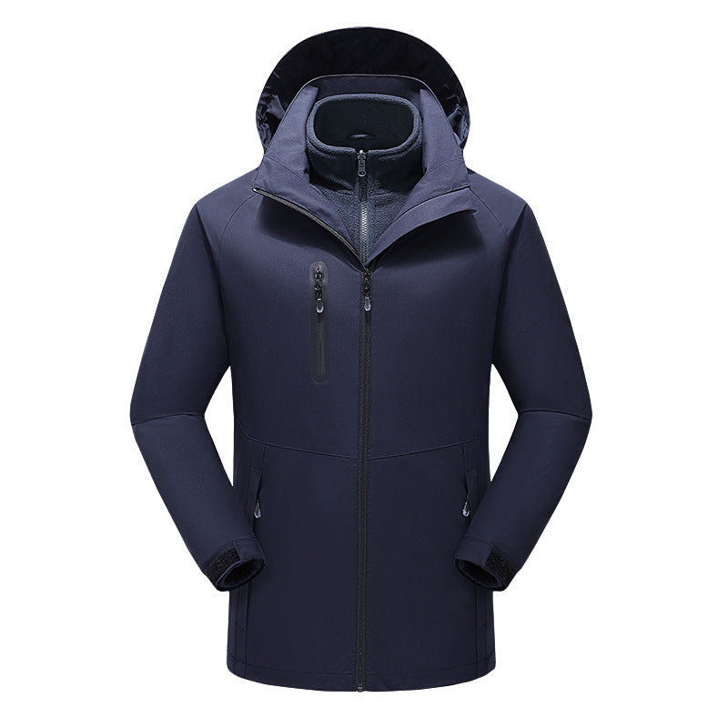 Thermal assault jacket, 3-in-1 cotton jacket with hood, men's warm cotton jacket, outdoor carbon fiber heating jacket by eprolo