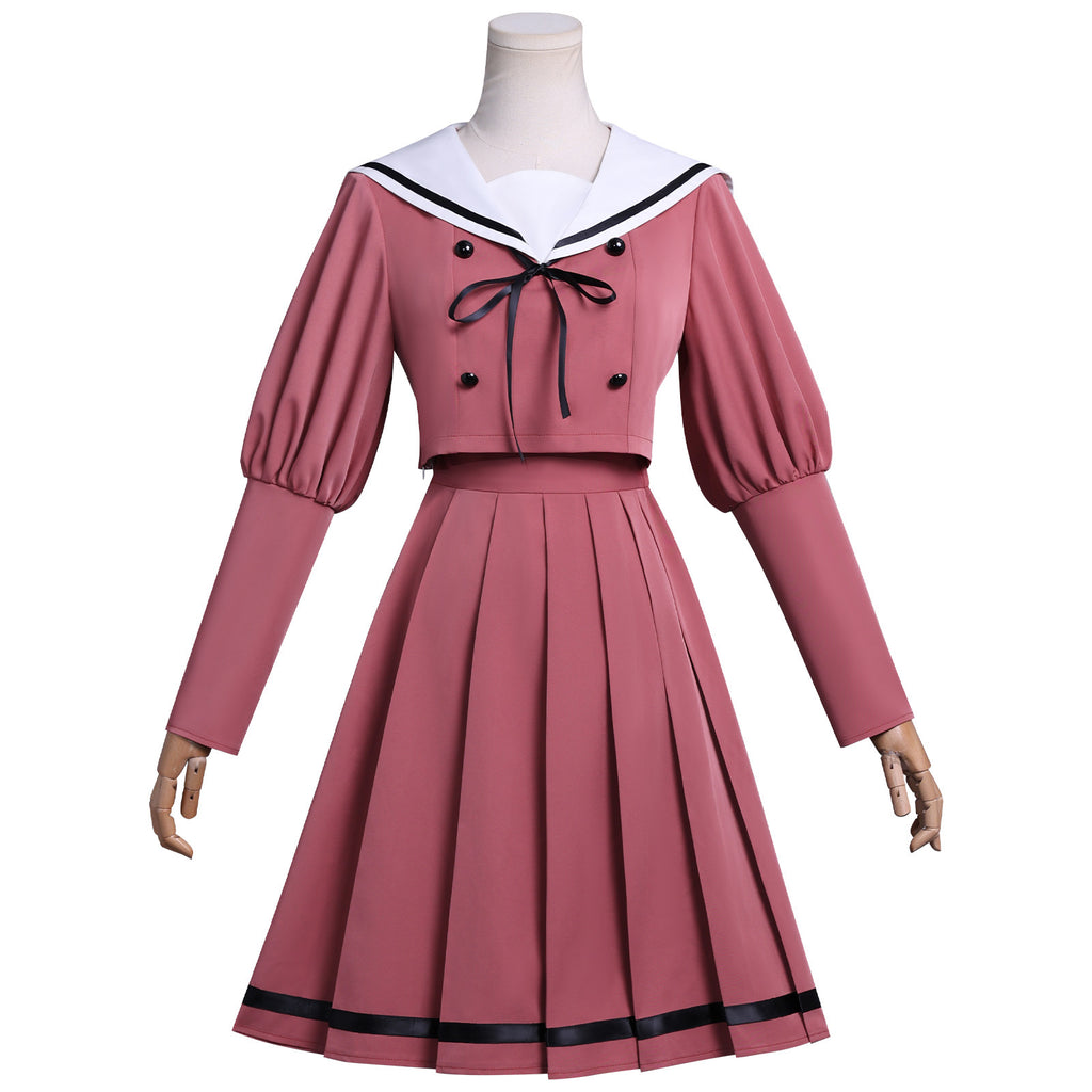 Cosplay costume with fragrant flowers blooming in a majestic manner and chestnut smoked school uniform cosplay anime costume ﻿
