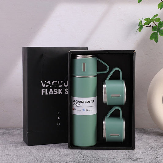 A cup of three-lid thermos cup portable fashion gift box set stainless steel cup by eprolo