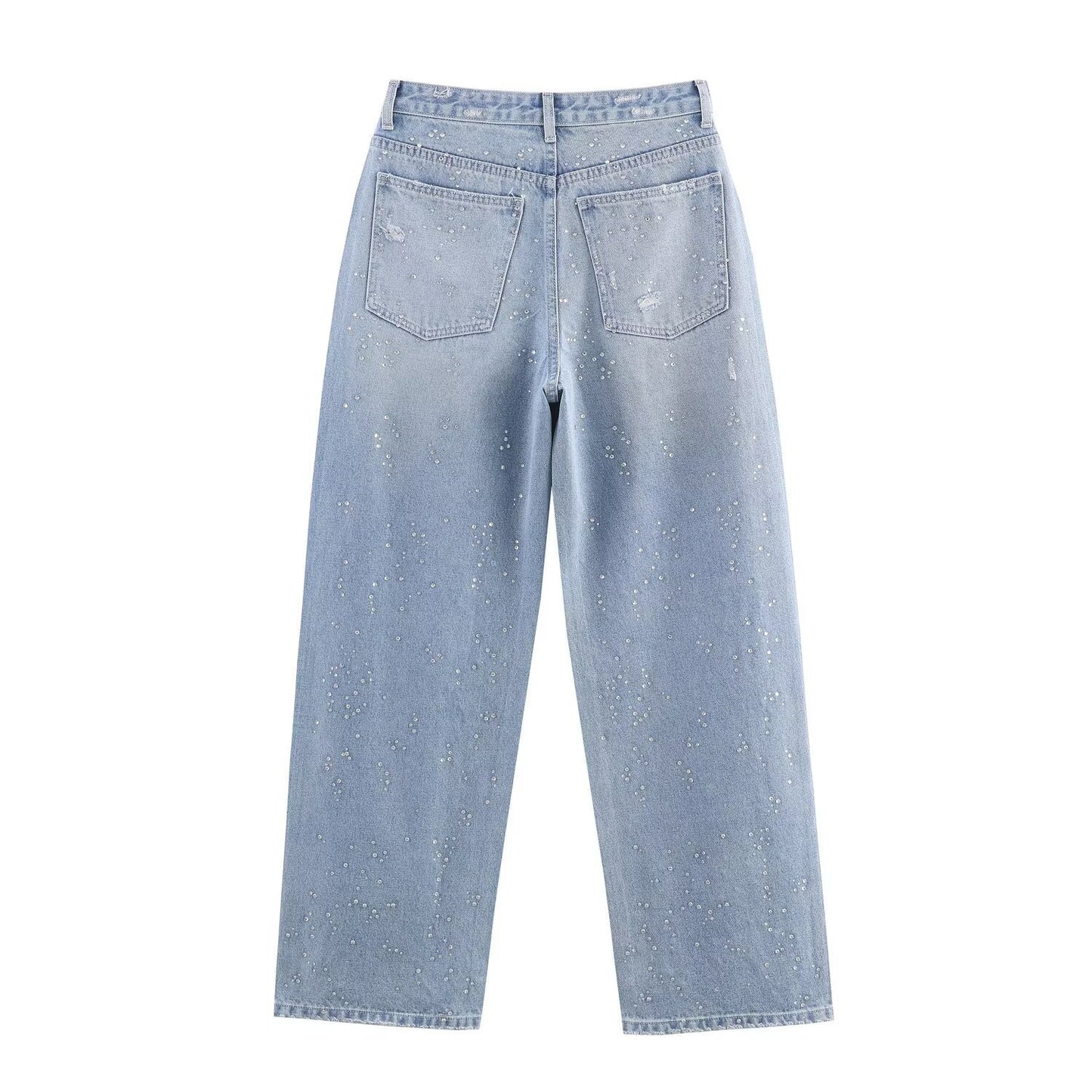 Water drill short denim jacket+pants set by eprolo