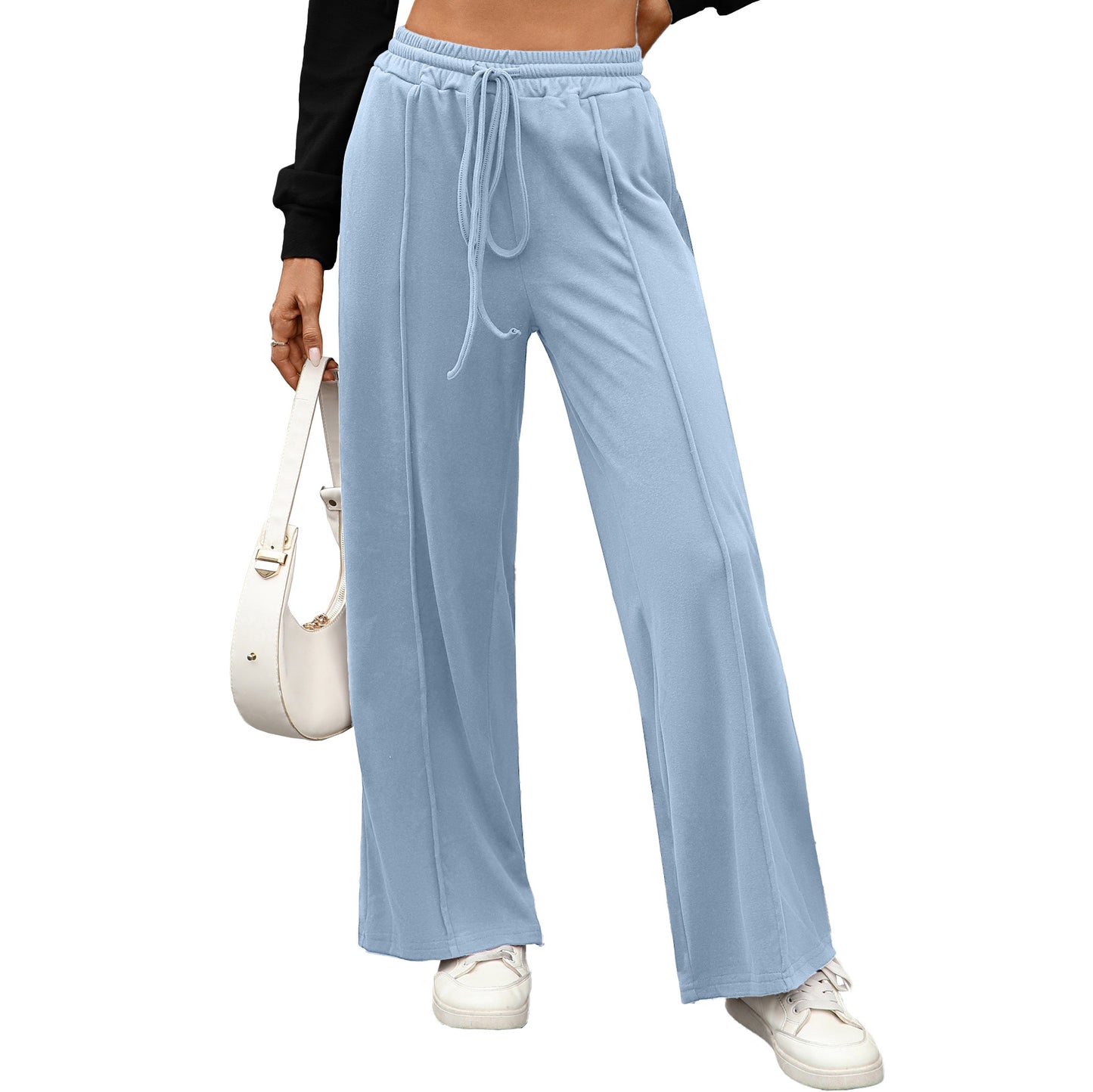 Drawstring pocket loose pants for women by eprolo