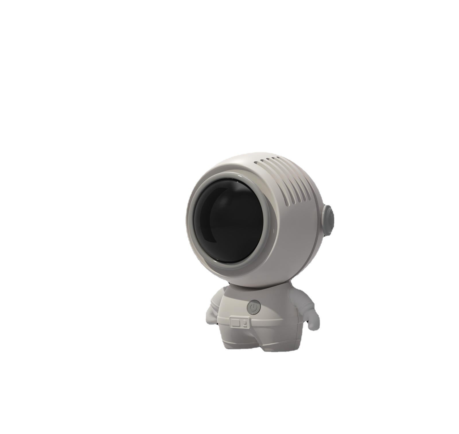 USB Small Fan Hanging Neck Handheld Lazy Mini Leafless Spaceman Small Fan Portable With Lanyard by eprolo
