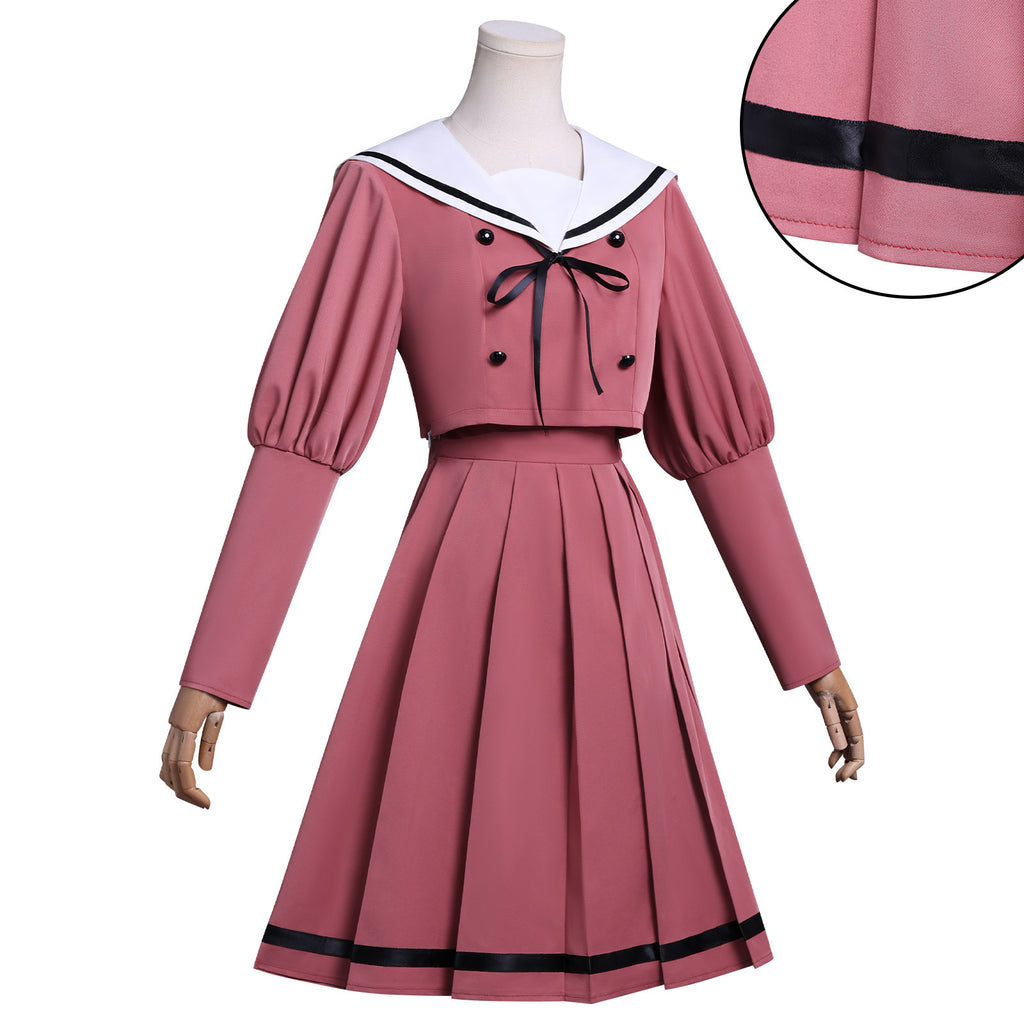 Cosplay costume with fragrant flowers blooming in a majestic manner and chestnut smoked school uniform cosplay anime costume ﻿