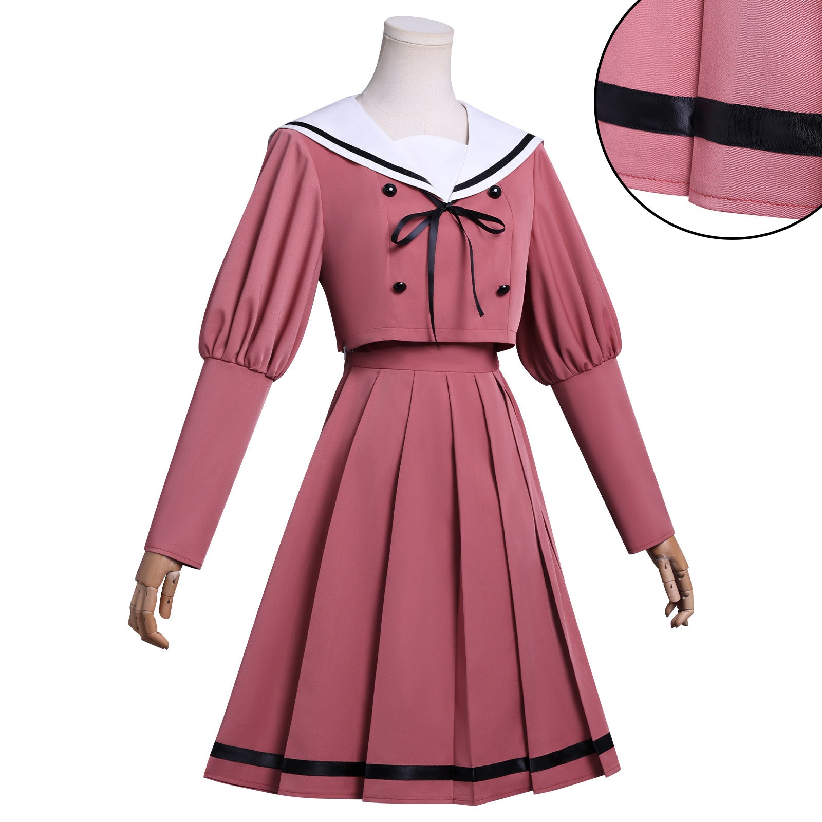 Cosplay costume with fragrant flowers blooming in a majestic manner and chestnut smoked school uniform cosplay anime costume ﻿