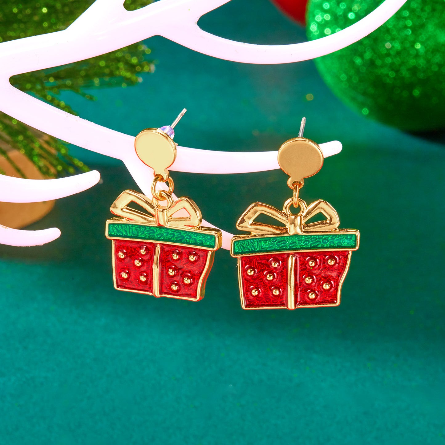 Style Christmas Necklace Gift Set, Santa Claus &amp; Christmas Tree Pendant, Cute Cartoon Holiday Jewelry, Neck and Wrist Accessories by eprolo