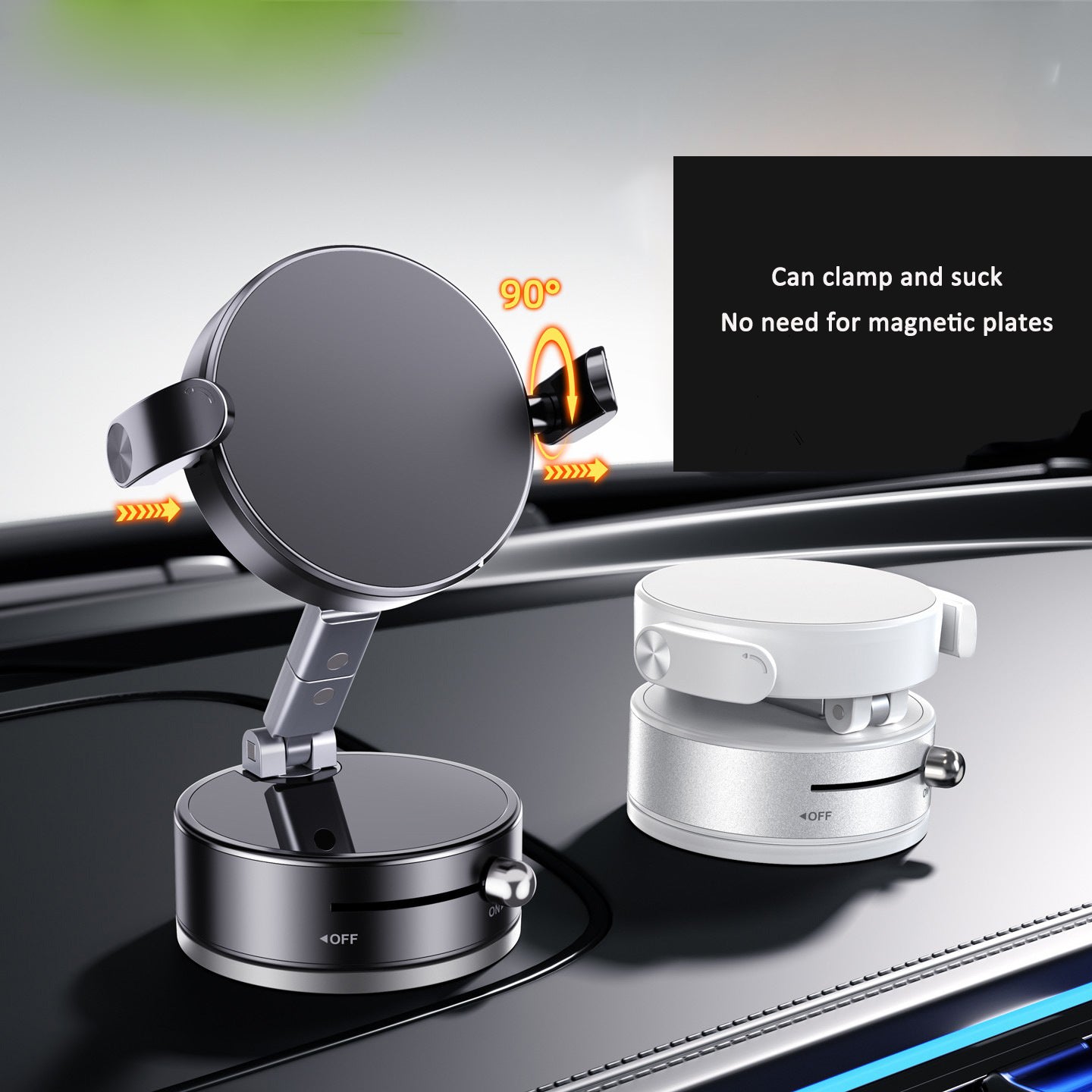 Suction cup type vacuum phone holder with magnetic suction chuck by eprolo