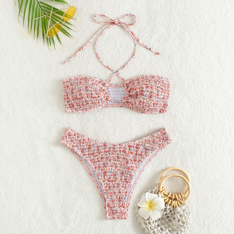Floral Sexy Bikini Brazilian Thong Two-Piece Swimsuit for Women by eprolo