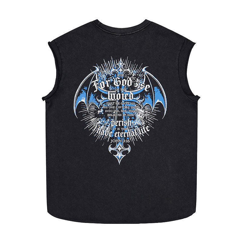 Cross made old dirty wide shoulder vest by eprolo