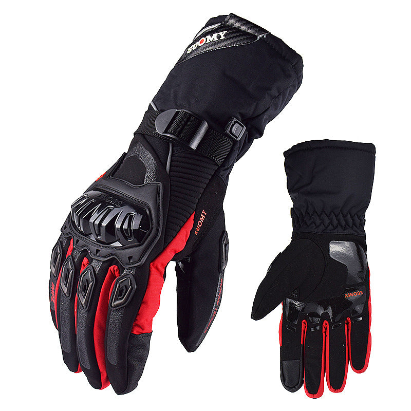 Motorcycle waterproof, windproof, warm winter touch-screen motorcycle riding gloves hand guards anti-fall thick long gloves by eprolo
