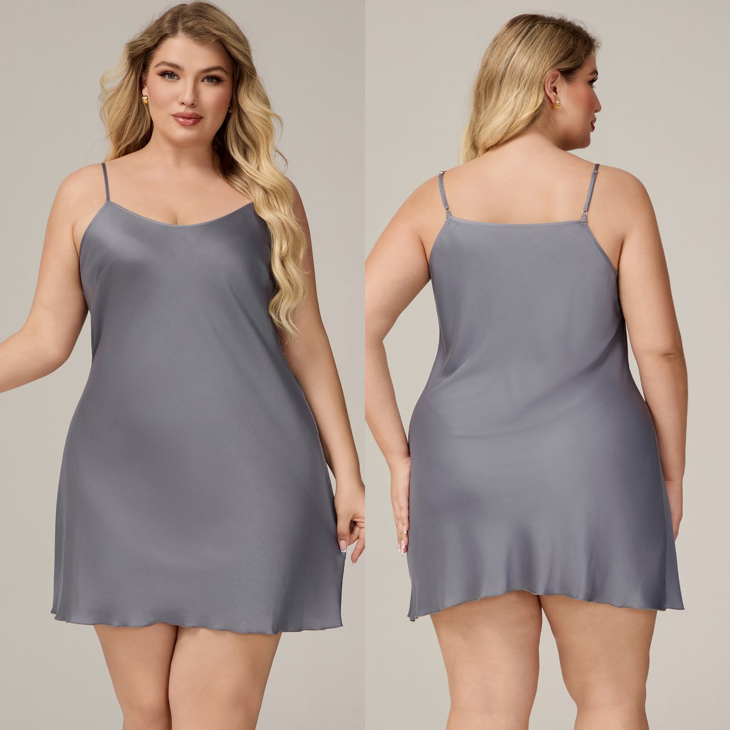 Elegant Satin Chiffon Sleepwear for Women, Summer Strap Sexy Nightdress, Simple Home Wear by eprolo