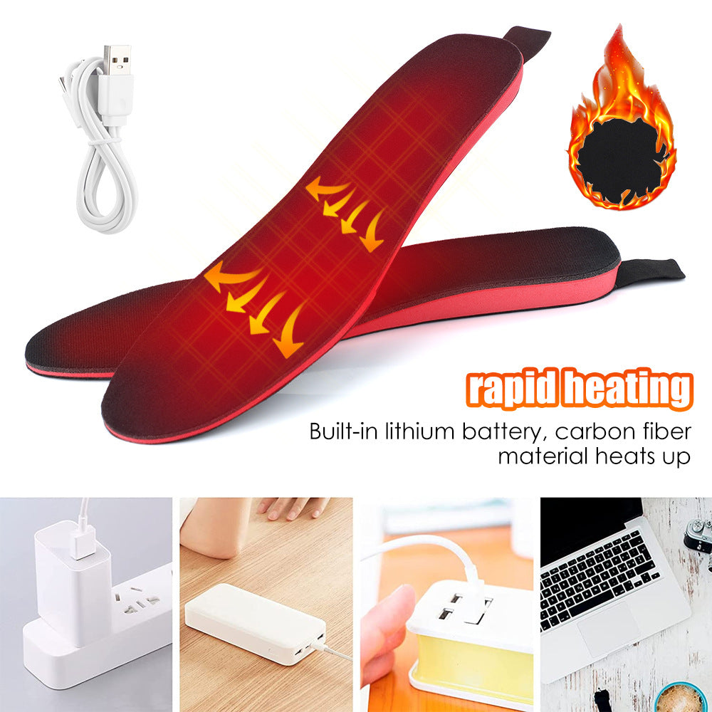 3-speed electric heating insole, USB charging heating insole, winter skiing warm insole, foot warmers for men and women