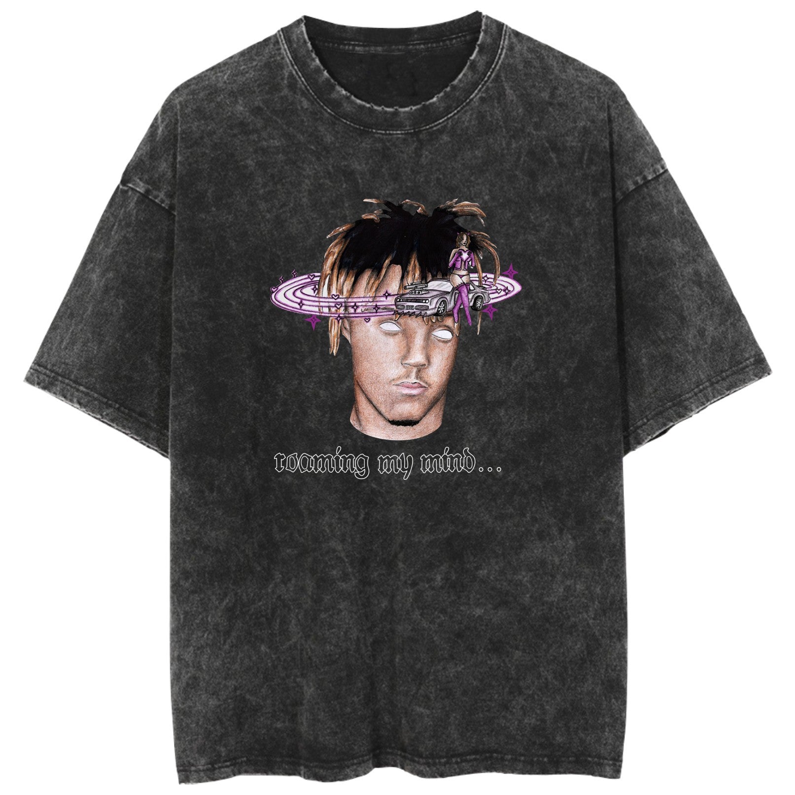 Juice Wrld Rapper Washed Vintage Short Sleeve Fan Memorial T-Shirt by eprolo