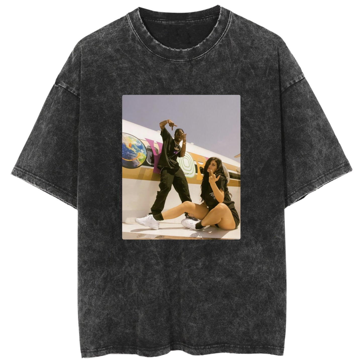 Rap Singer Washed Retro Short Sleeve Fan Commemorative T-Shirt by eprolo