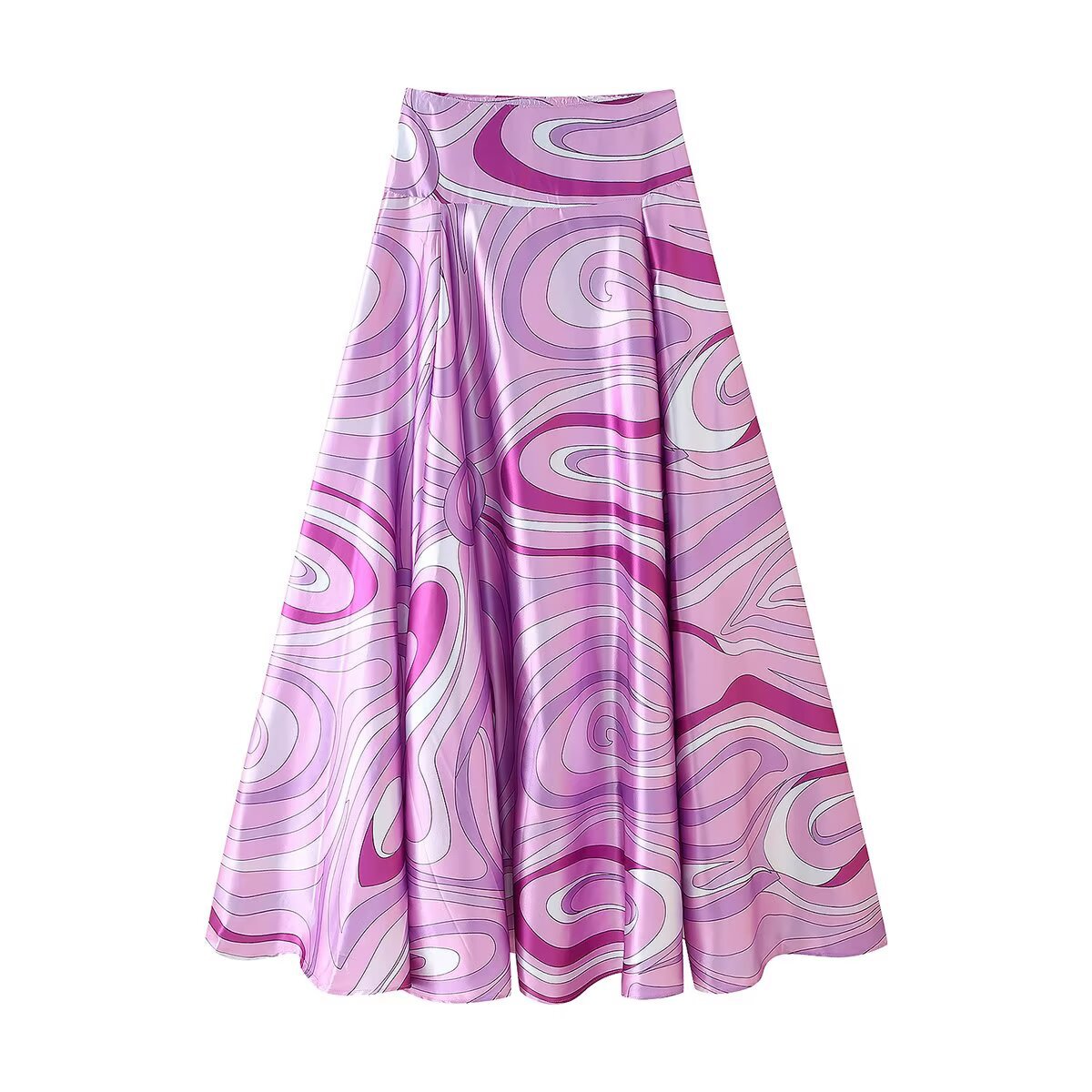 Positioning printed polyester top+skirt set by eprolo