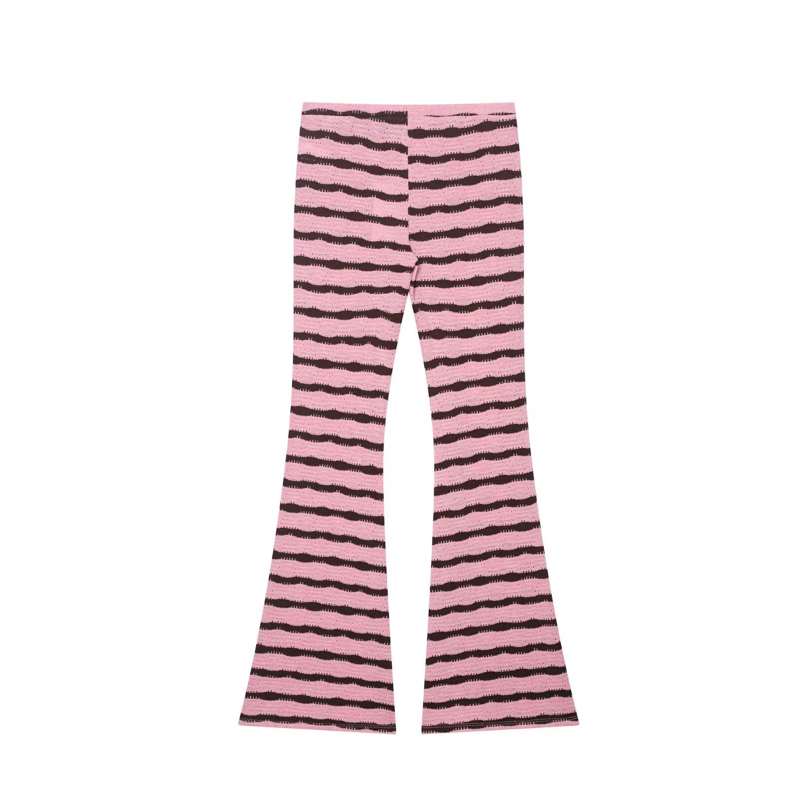 Striped knit camisole top+micro flared pants set by eprolo
