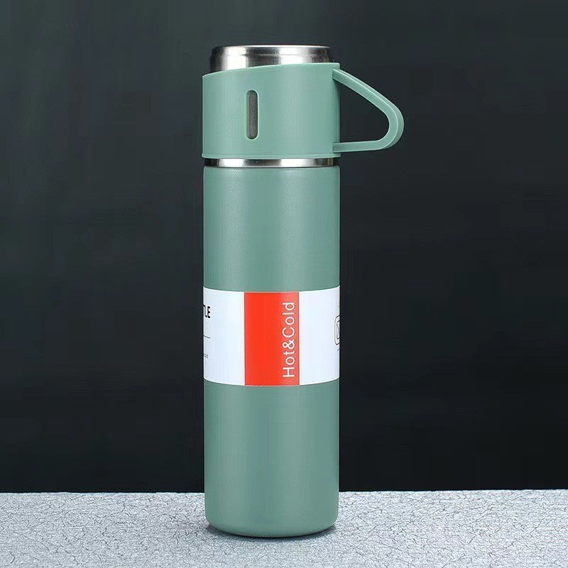 A cup of three-lid thermos cup portable fashion gift box set stainless steel cup by eprolo