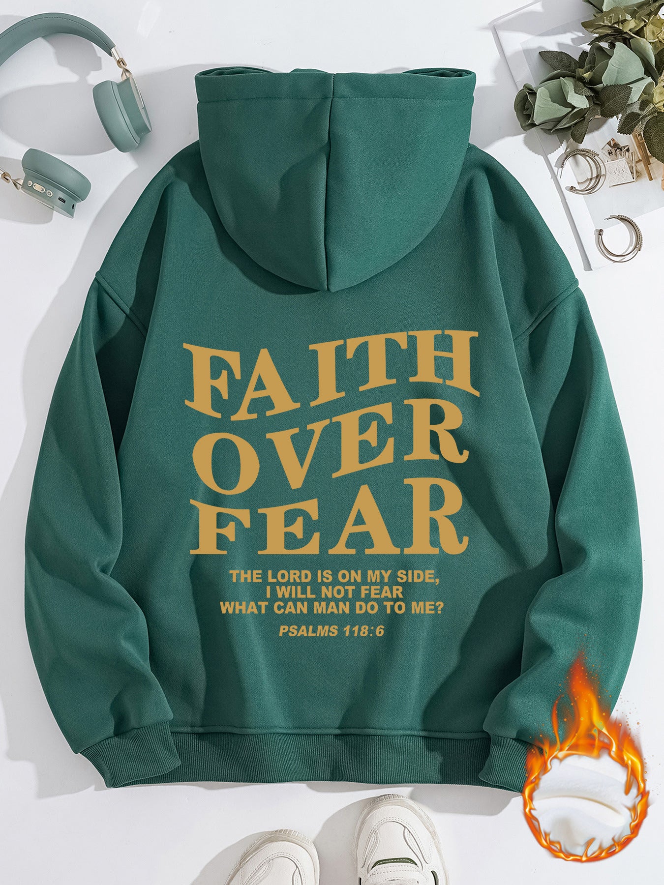 FAITH OVER FEAR Women's Hoodie by eprolo