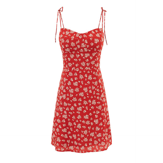 Strapless Dress Print Short Dress by eprolo