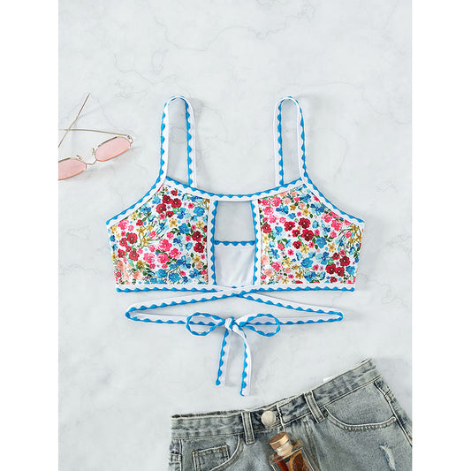 small floral print bikini with tie-back design by eprolo