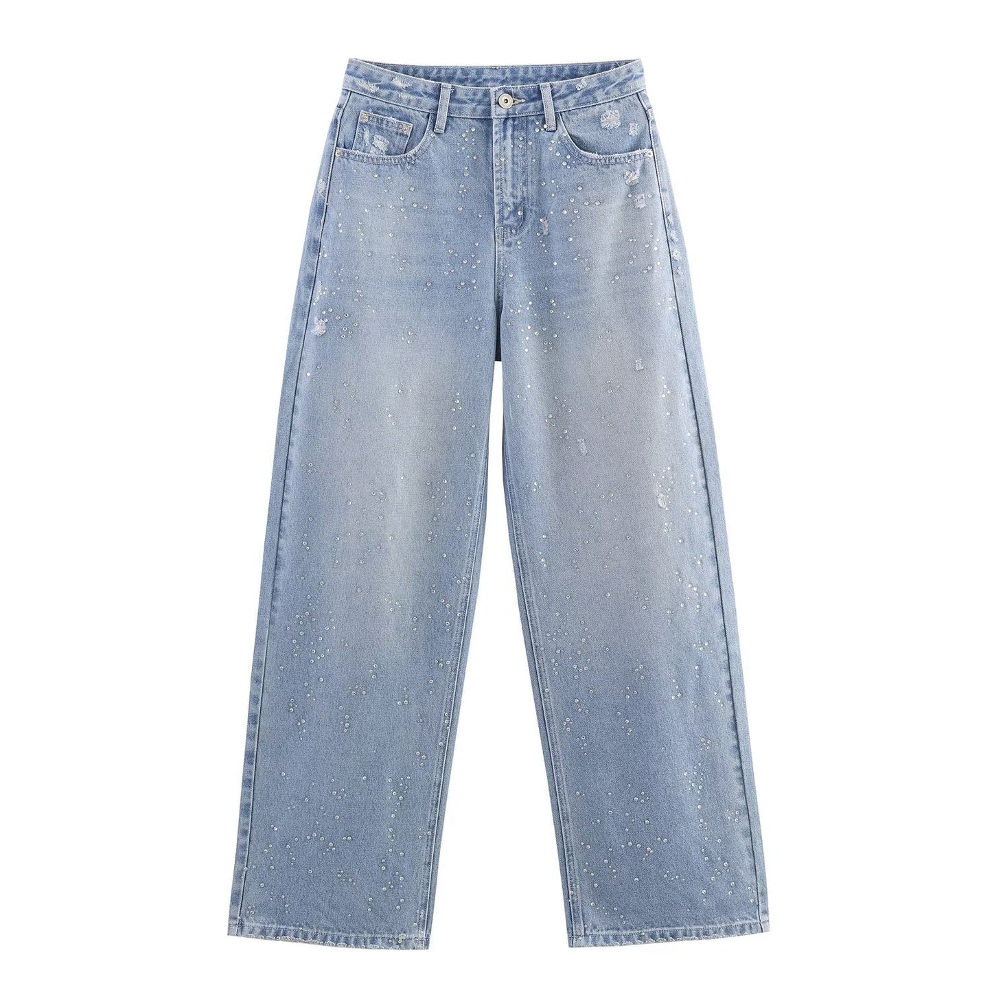 Water drill short denim jacket+pants set by eprolo