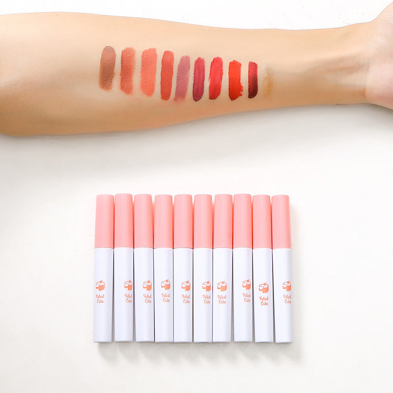 10 PCS Lana Del Rey Lipstick Matte Non Stick Cup Lip Gloss Smoke Pipe Lip Gloss Set Velvet Liquid Lipstick European Makeup by eprolo