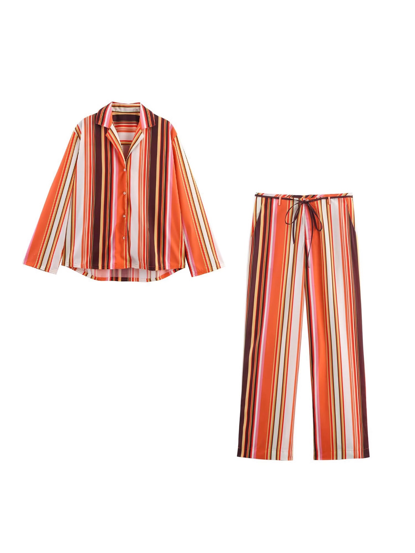 Striped pajama style shirt+pants set by eprolo