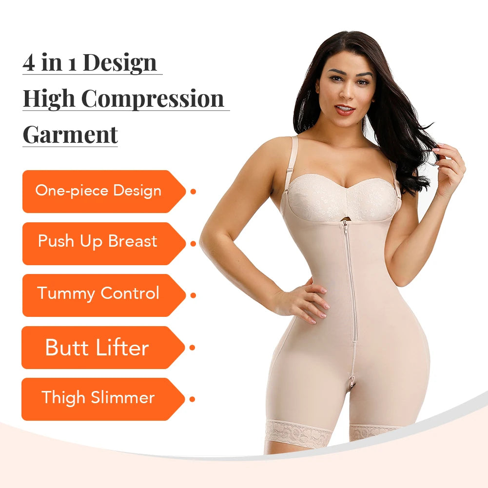 Straps Full Body Shaper Tummy Slimming Postpartum Stage 3 Girdle Push Up Butt Lifter Shapewear by DERILUJA LLC