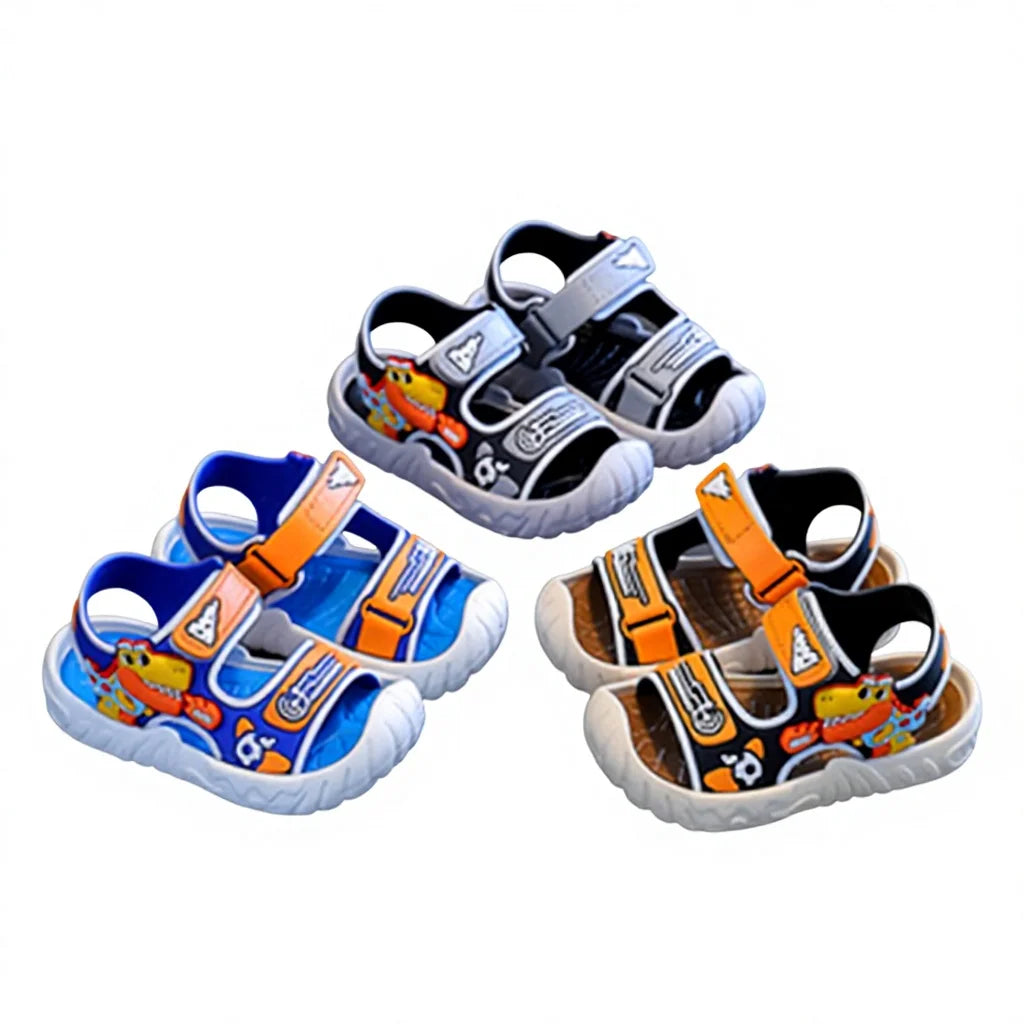Unisex Baby Sandals Spring New Open Toe Fashion Breathable Cartoon Animation Beach Shoes Soft Sole Non-slip Toddler Shoes by DERILUJA LLC