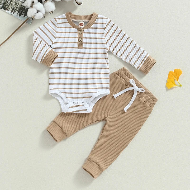Hot Selling Drop Shipping Baby Romper Two Pieces Baby Set Wholesale New Born Baby Wear by DERILUJA LLC
