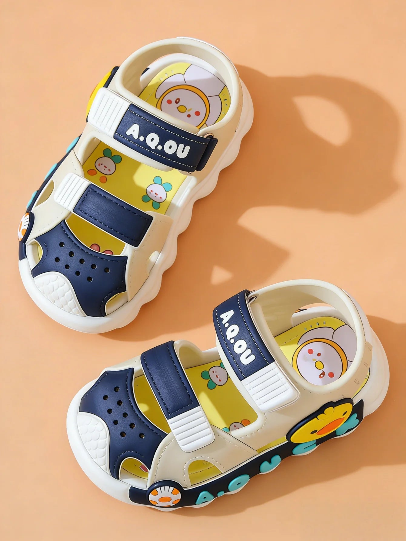 Unisex Baby Sandals Spring New Open Toe Fashion Breathable Cartoon Animation Beach Shoes Soft Sole Non-slip Toddler Shoes by DERILUJA LLC