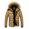Men's Autumn and Winter Plush Cotton Jacket, Oversized Warm Clothing, Casual Men's Hooded Cotton Jacket by DERILUJA LLC