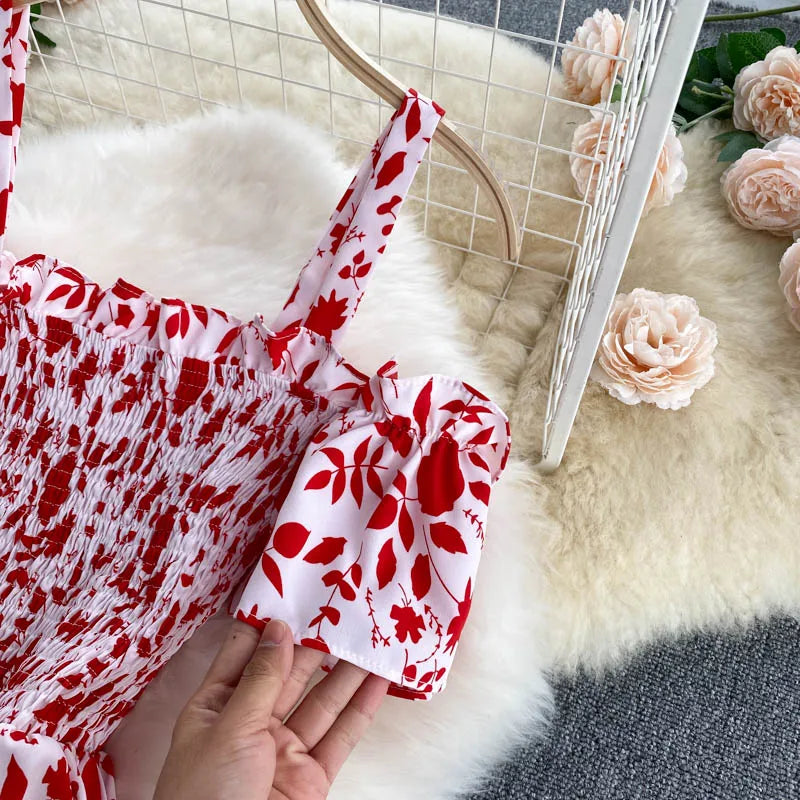 Summer 2026 Midi Dress Women Casual Off Shoulder Short Sleeve Vacation Beach Robe Female Clothing by DERILUJA LLC