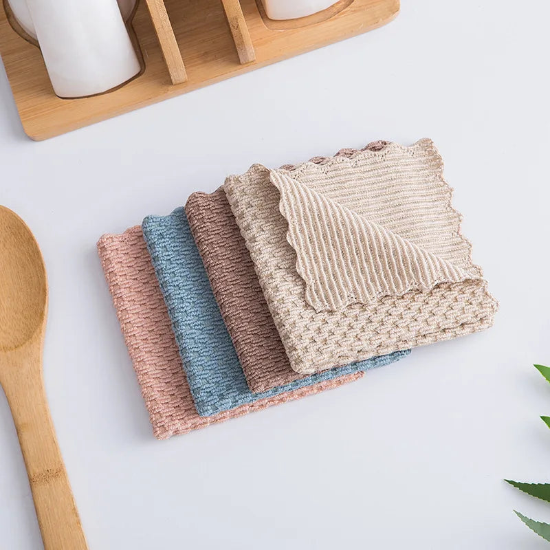 Home microfiber towels for kitchen Absorbent thicker cloth for cleaning Micro fiber wipe table kitchen towel Kitchen Anti-grease by eprolo