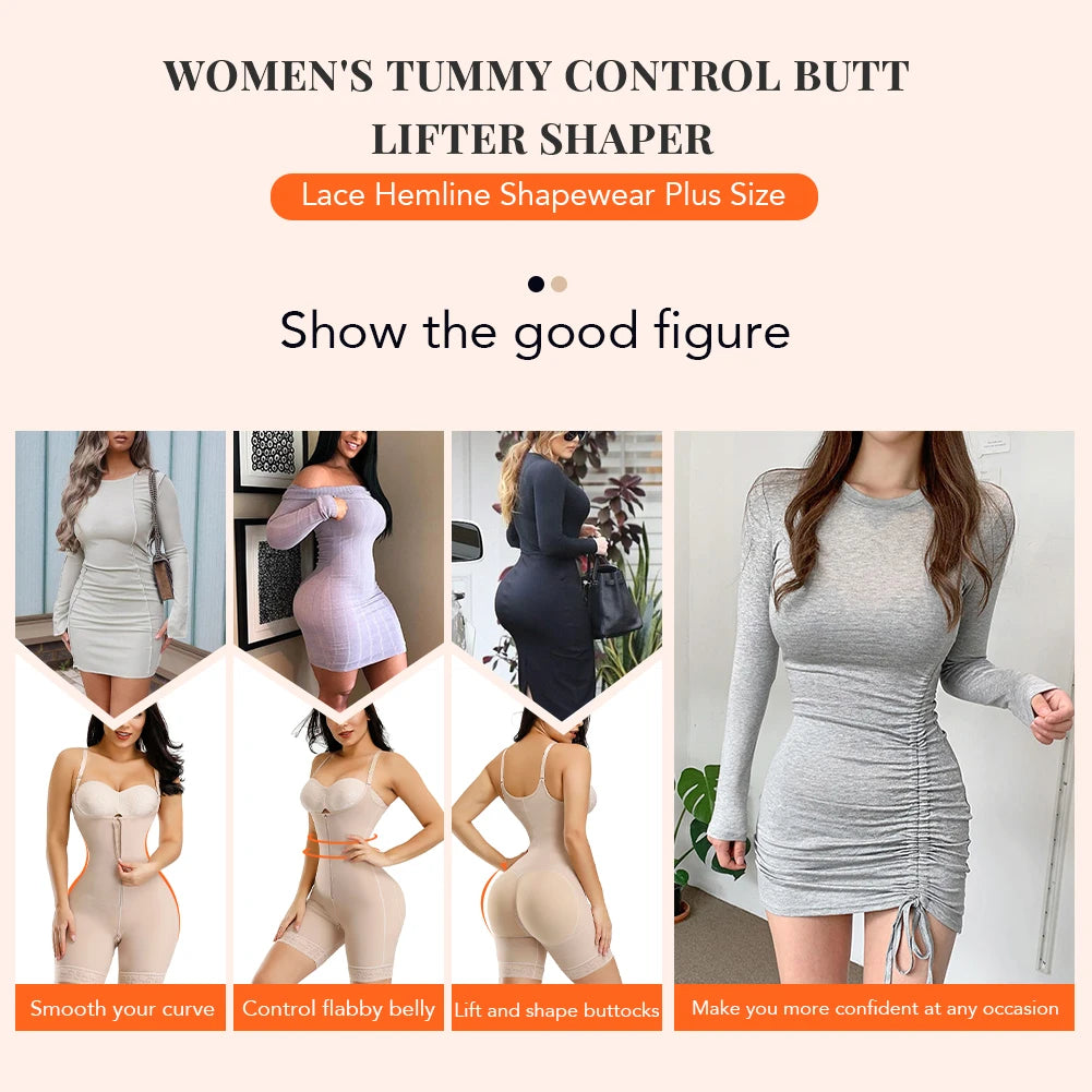 Straps Full Body Shaper Tummy Slimming Postpartum Stage 3 Girdle Push Up Butt Lifter Shapewear by DERILUJA LLC